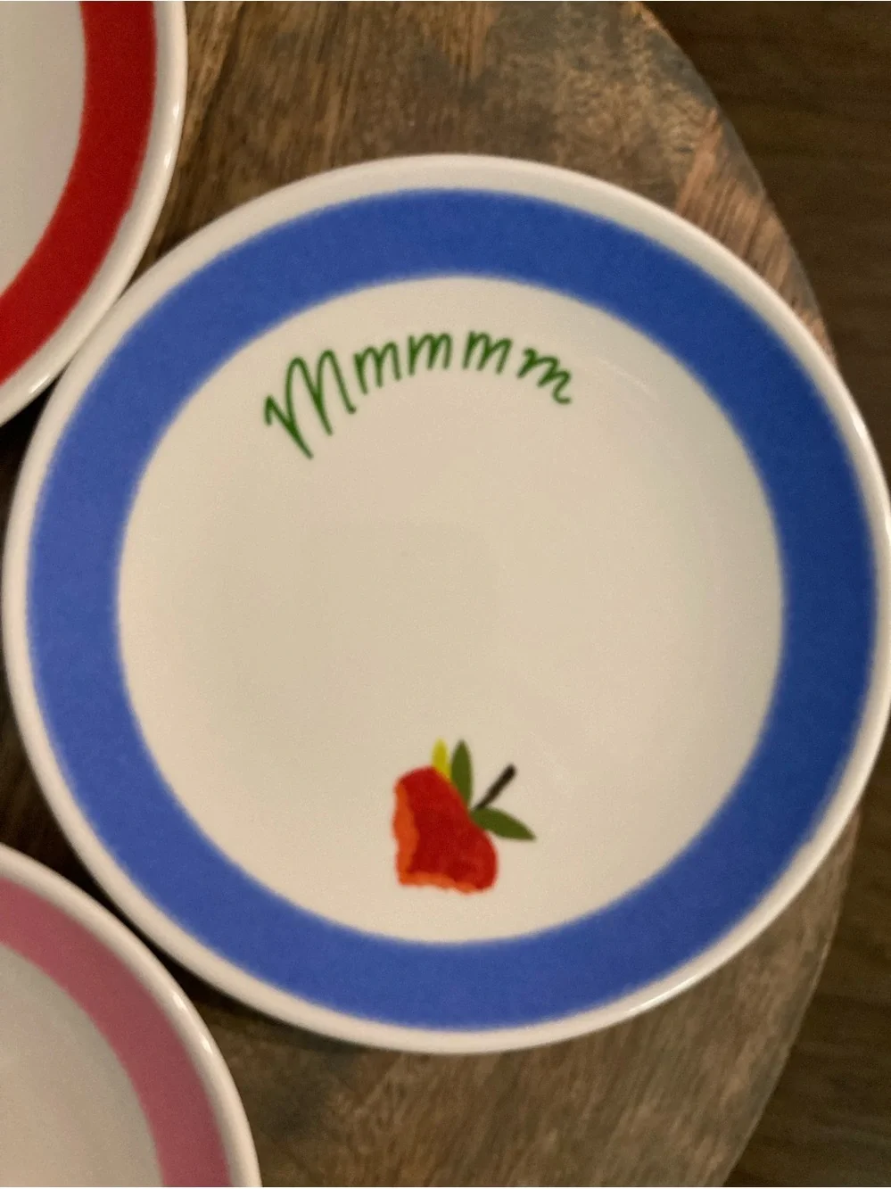 NIB Set of 4 Kate Spade TidBit Plates Melamine Green Pink Red Blue